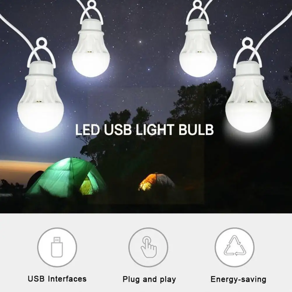 

Lantern LED Portable Camping Lamp Mini Bulb 5V USB Power Book Light Reading Student Study Table Lamp Super Birght for Tent Y1O5