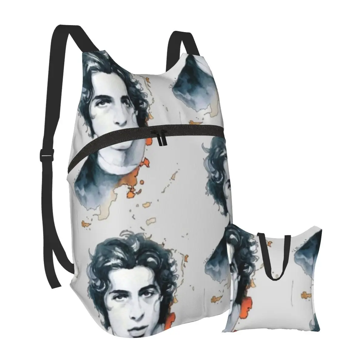 

Тимоте Chalamet рюкзаки мягкие Новинка складной рюкзак Кемпинг унисекс сумки