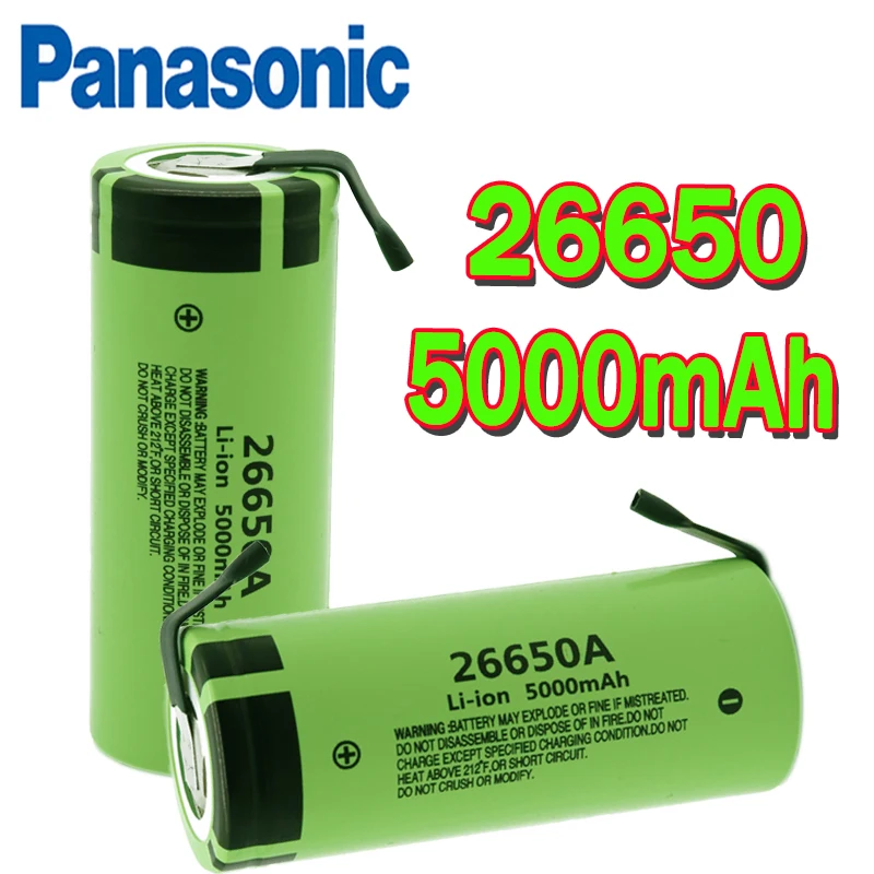 100% Оригинальный Новый аккумулятор для Panasonic 26650A 3 7 В 5000 мА/ч литий ионные