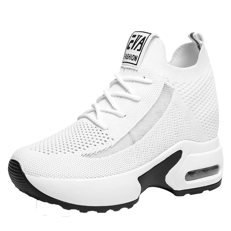 Летняя женская обувь на высоком каблуке Женская повседневная Уличные кроссовки