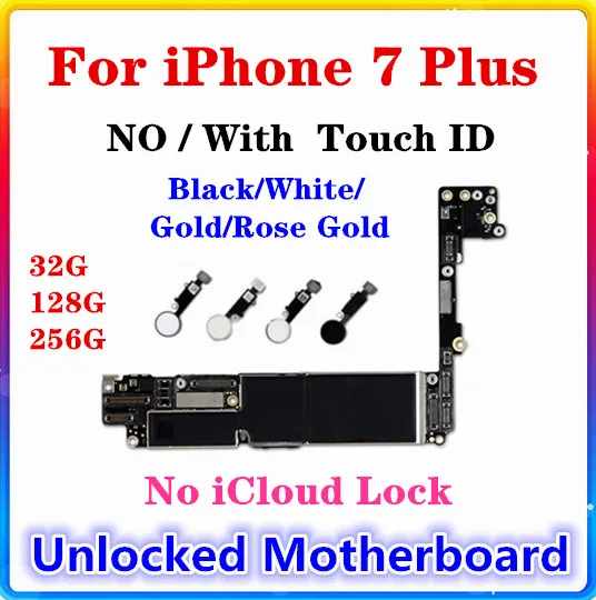 Разблокированная материнская плата для iPhone 7 Plus 32 ГБ 128 256 оригинальная без