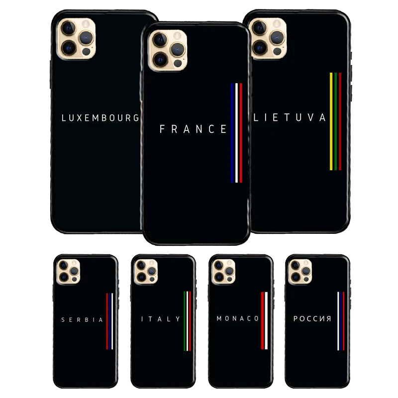 Russia France Ethiopia Spain Flag Case For iPhone 11 14 12 13 Pro Max mini 6S 7 8 Plus XR X XS MAX SE 2020 Back Cover Coque