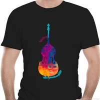 rock n roll men t shirts double bass color guitar personalized club crazy tshirt summer fashion casual t shirts