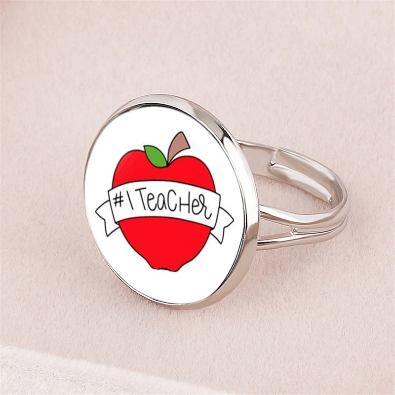 Открытое кольцо для супер учителя 10 стилей подарок на день необычного Прямая