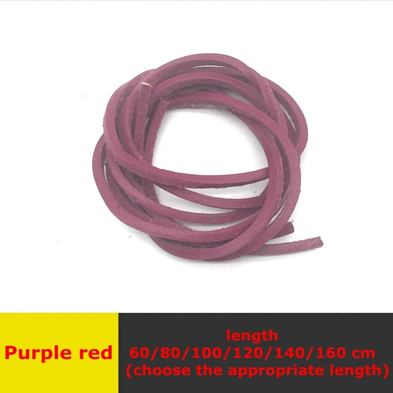Purple red 1 пара плоские шнурки высокого качества однотонные кожаные шнурки классические разноцветные туфли для отдыха кружевные уличные шнурки унисекс - Цвет: Purple red