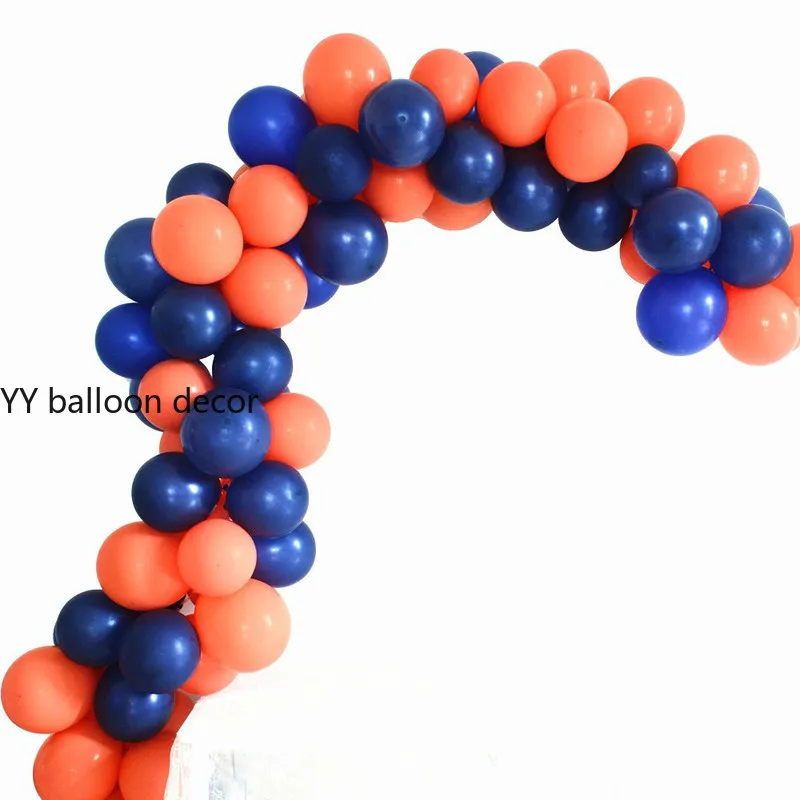 

Set Balloon 1 Kit Balloon Arch Navy Blue and Orange Party Decoration Valentines Bridal Shower Birthday