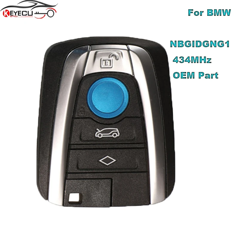 

KEYECU OEM 4 Buttons 434MHz Smart Keyless Remote Control Car Key FOB for BMW i3 i8 2014 2015 2016 2017, FCC ID: NBGIDGNG1