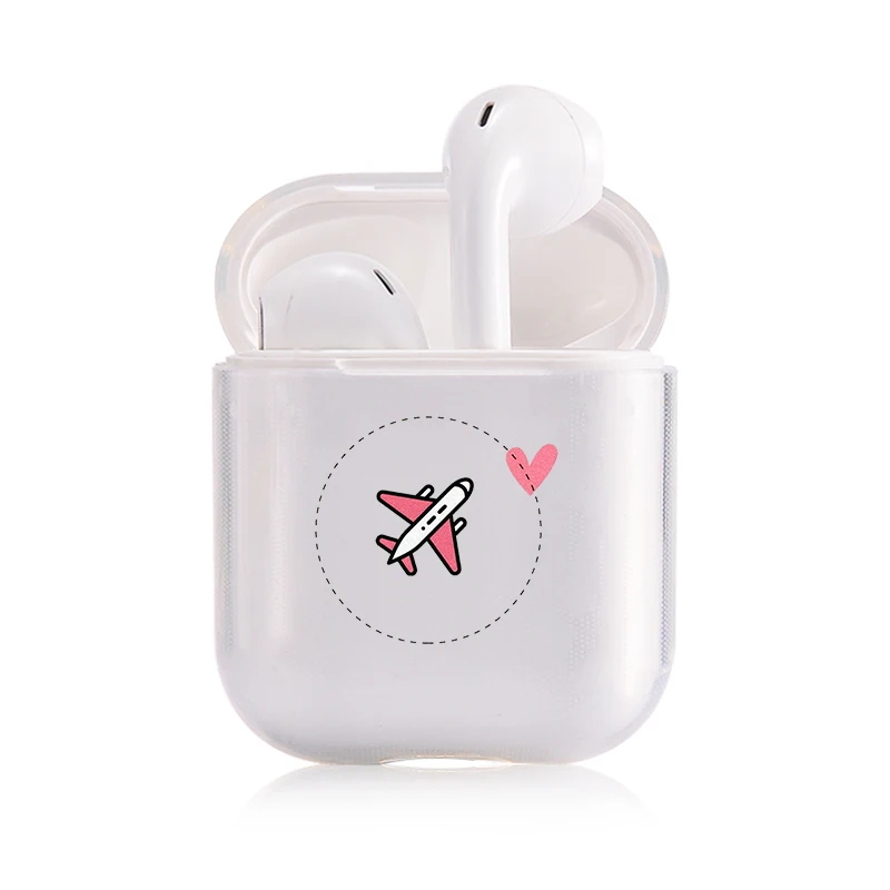 Мягкий силиконовый роскошный чехол Air Pods для Apple airpods чехол Милые простые линии прозрачный чехол Airpods в наушниках аксессуары