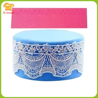 lace pattern 3d liquid silicone fondant cake decorating mould chocolate mold baking tools