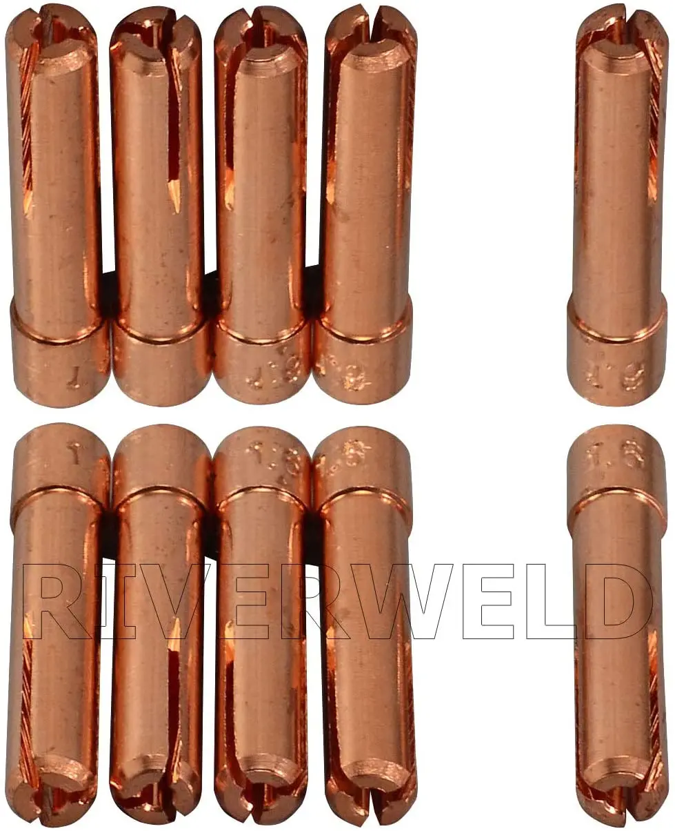 

TIG Stubby Collet Assorted Size Kit 10N22S 10N23S 10N24S 10N25S Orifice For PTA DB SR WP 17 18 26 TIG Welding Torch 10pk