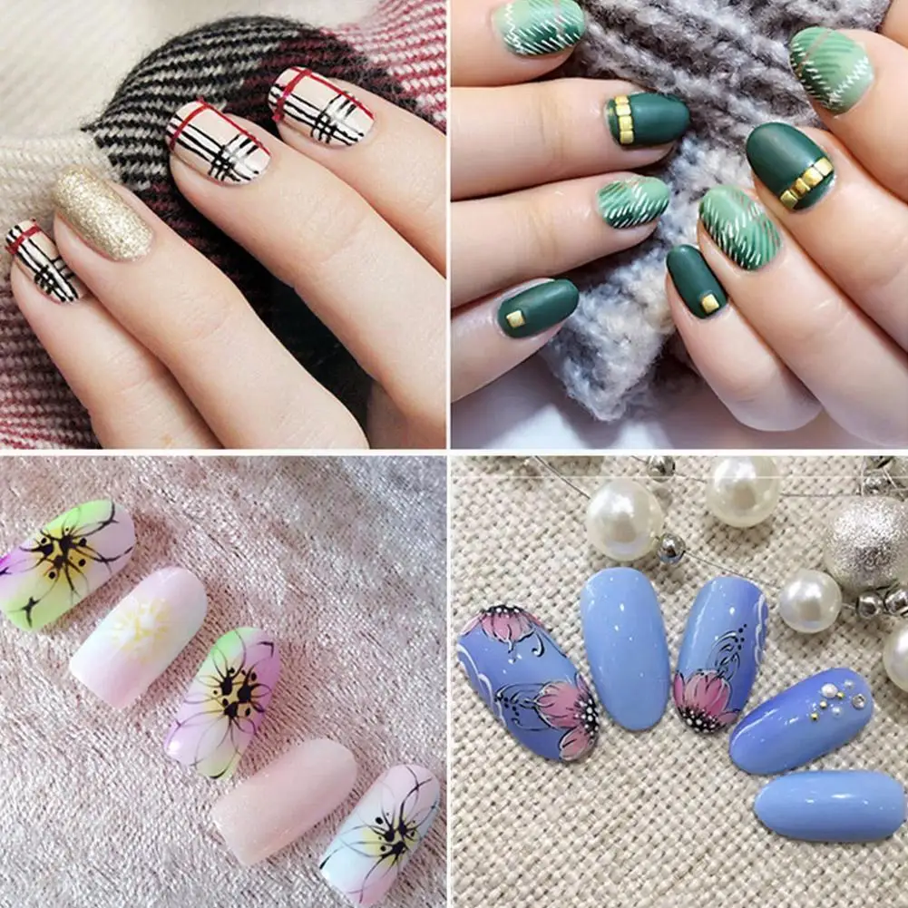 

9Pcs/Sets Nail Art Pen 2 In 1 Double Ends Dotting Drawing Painting Set Liner Polish Brush UV Nail Tools Gel Art Dotting A8W1