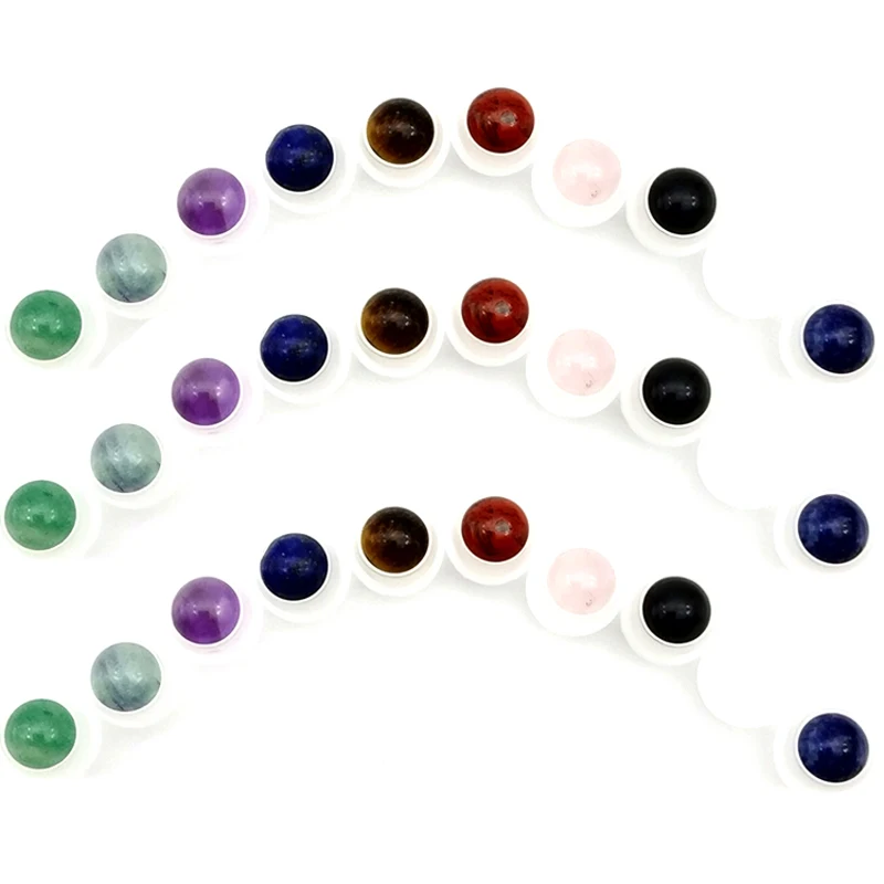 5 шт натуральный драгоценный камень ролик мяч для мл 10 толстое эфирное масло духи