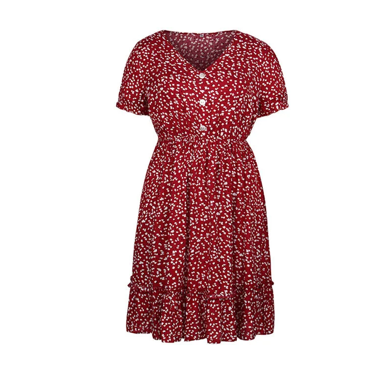 

Oversized Summer Women Dress Plus Size Floral Large Elegant Big Size Dress Ladies clothing Women for dress 3XL 4XL