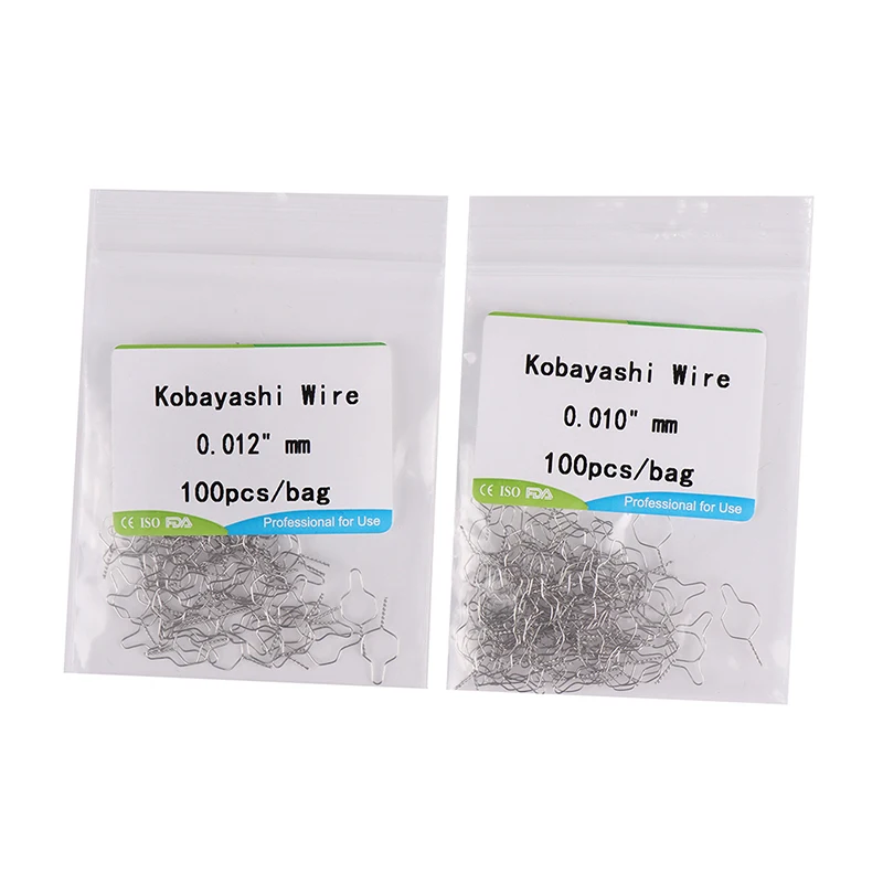 

100pcs Dental Orthodontic Wire Arcwhire Orthodontic Ligature Tie Bracket Wire