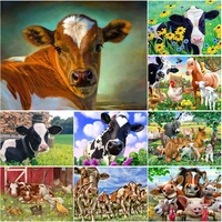 diy cow 5d special shaped mosaic diamond painting wall art home decor full drill animal diamond embroidery cross stitch kit