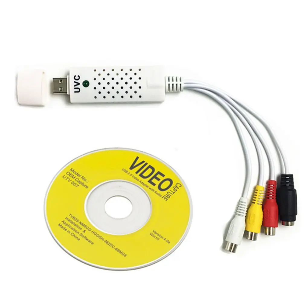 Высокое качество Новый портативный USB 2 0 Easycap Аудио видео захвата карты адаптер VHS