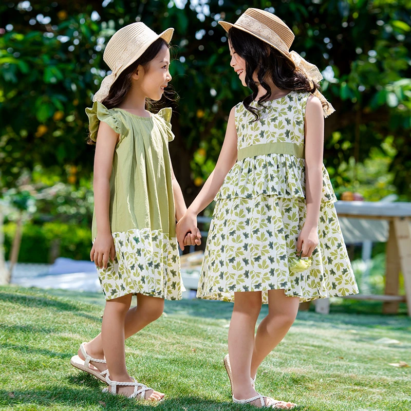 2022 летние модные платья для больших девочек из 100% хлопка праздничное