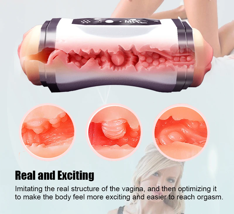 Мужской стиль реальная киска Vabrator с наушниками телефон для мужчин секс-шоп Hands Free