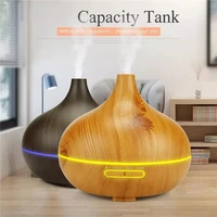 wood air humidifier aroma essential oil aromatherap diffuser for home remote control 7 color light electric cool mini mist maker