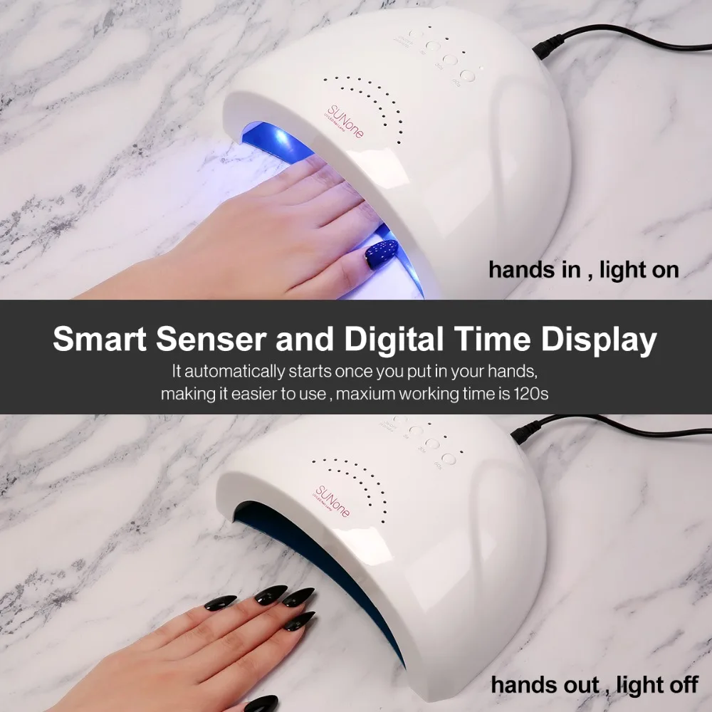 Сушилка для ногтей Azure Beauty быстрая сушка 48 Вт Большой порошок светодиодная лампа