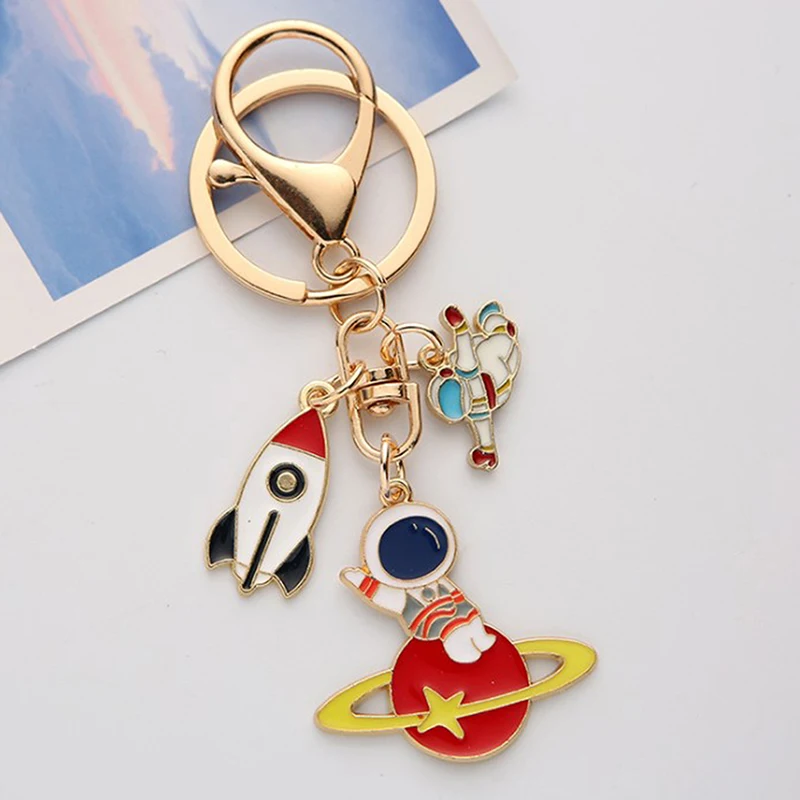 Брелок для ключей в виде астронавта коллекция космических путешествий брелок