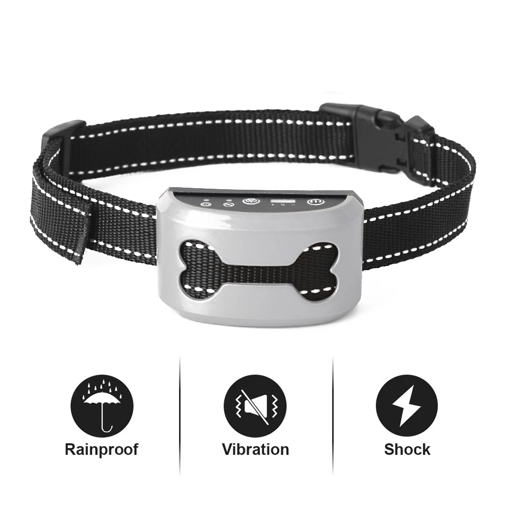Automatic Dog anti barking collar dog training collar for small meduim big dogs husky pitbull dog no bark collar dog accessories