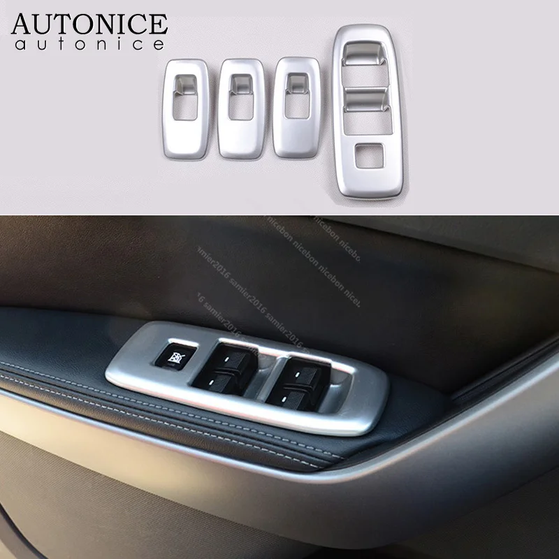 

4pcs Door Window Lift Panel Cover Trim Fit for Ford Ranger Everest Endeavour 2015 2016 2017 2018 2019 2020