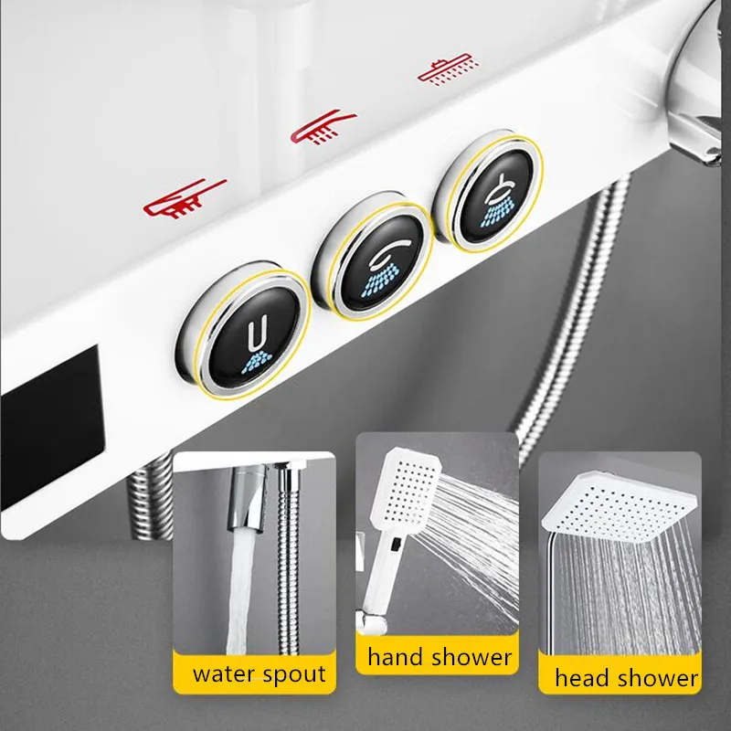 Золотистый душевой набор качественная латунная Душевая система для ванной