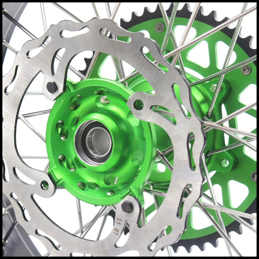 3 5/4 25 полный набор дисков Supermoto для KAWASAKI KX 250F 2006 2018 KX450F Supermotard Green Sprocket Hub|supermoto
