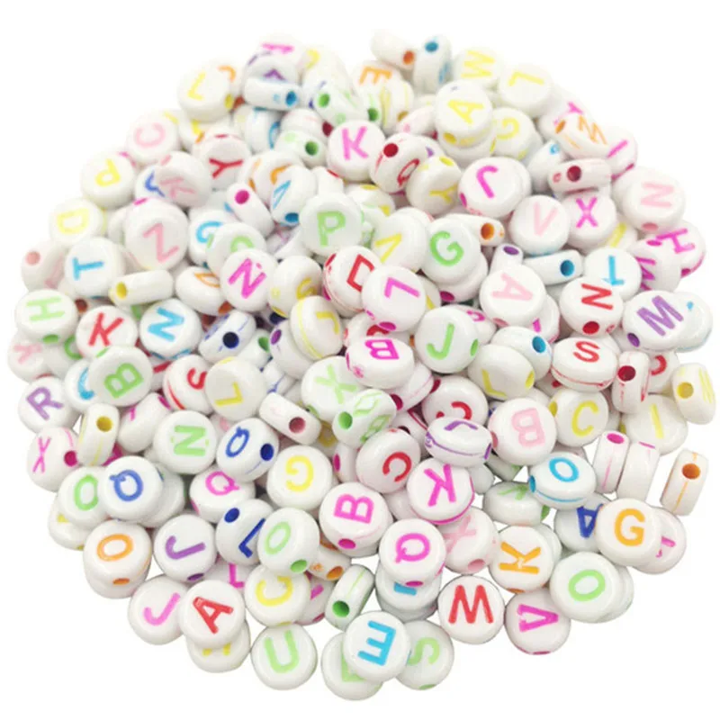 150 шт./лот 7 мм акриловый куб квадратные цифры и буквы алфавита разделительные