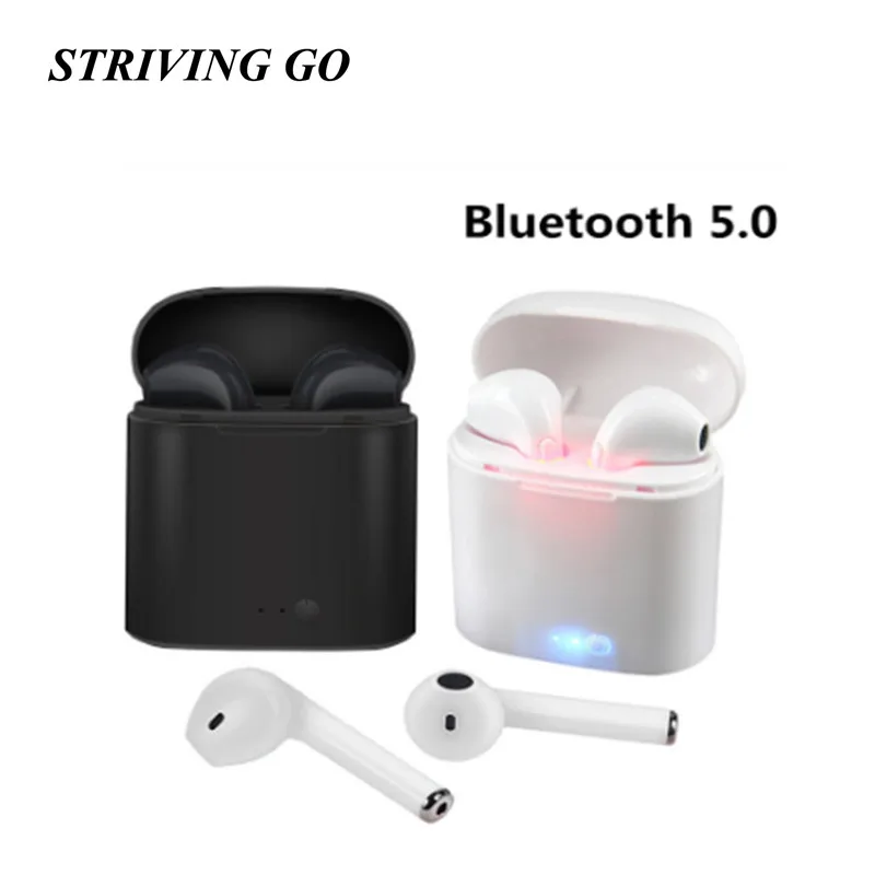 Беспроводные наушники i7s TWS Bluetooth 5 0 спортивные вкладыши с микрофоном для