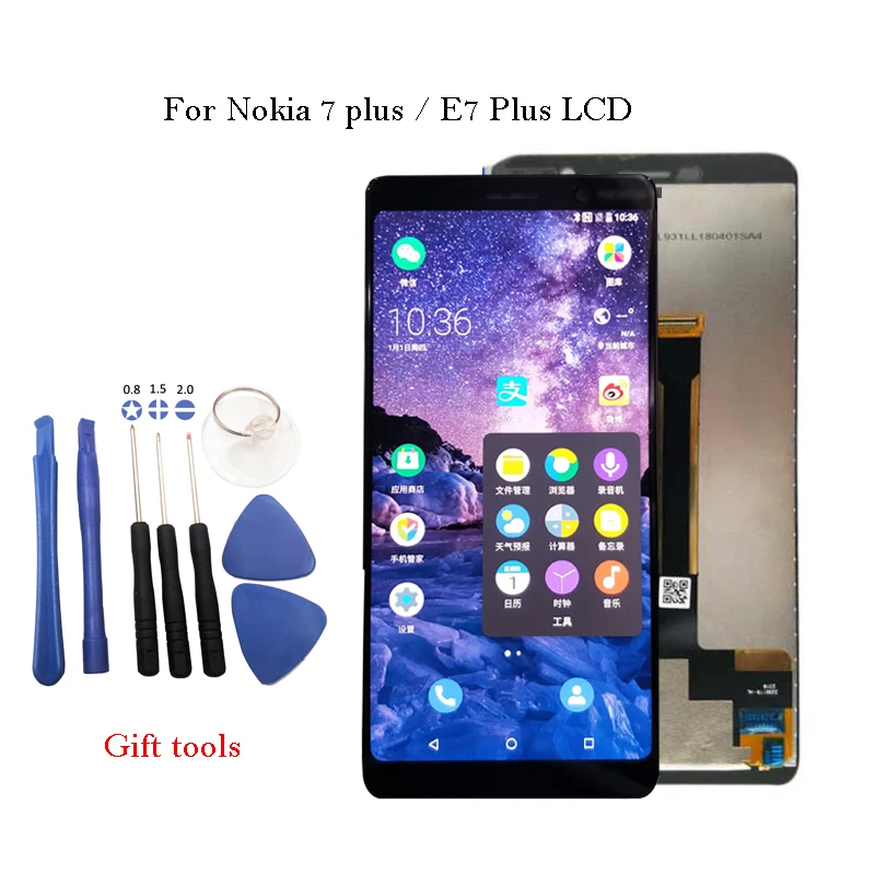 

ЖК-дисплей 6,0 дюйма для Nokia 7 plus / E7 Plus TA-1062 TA-1046 TA-1055, ЖК-дисплей с сенсорным экраном и дигитайзером, сменный ЖК-дисплей для Nokia E7 Plus