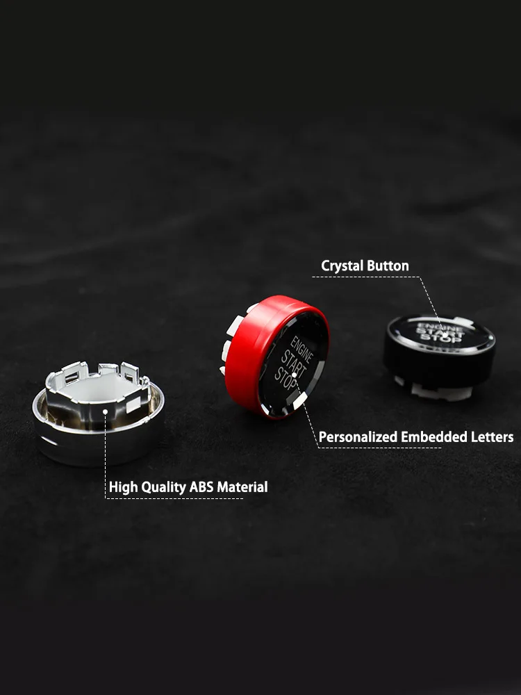 QHCP автомобильный Кристальный чехол с зажиганием двигателя наклейка накладка на