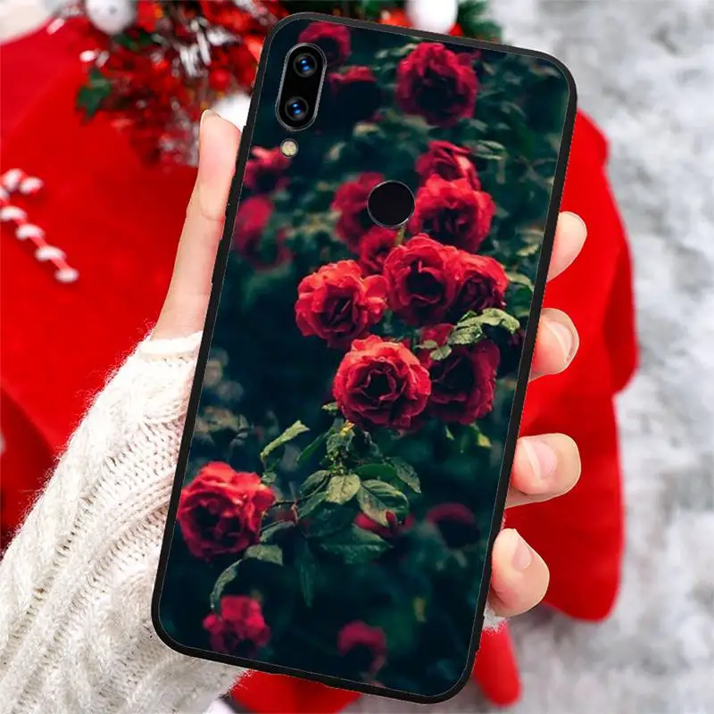

Red rose floral aesthetics art Phone Case For Xiaomi Redmi note 7 8 9 t k30 max3 9 s 10 pro lite