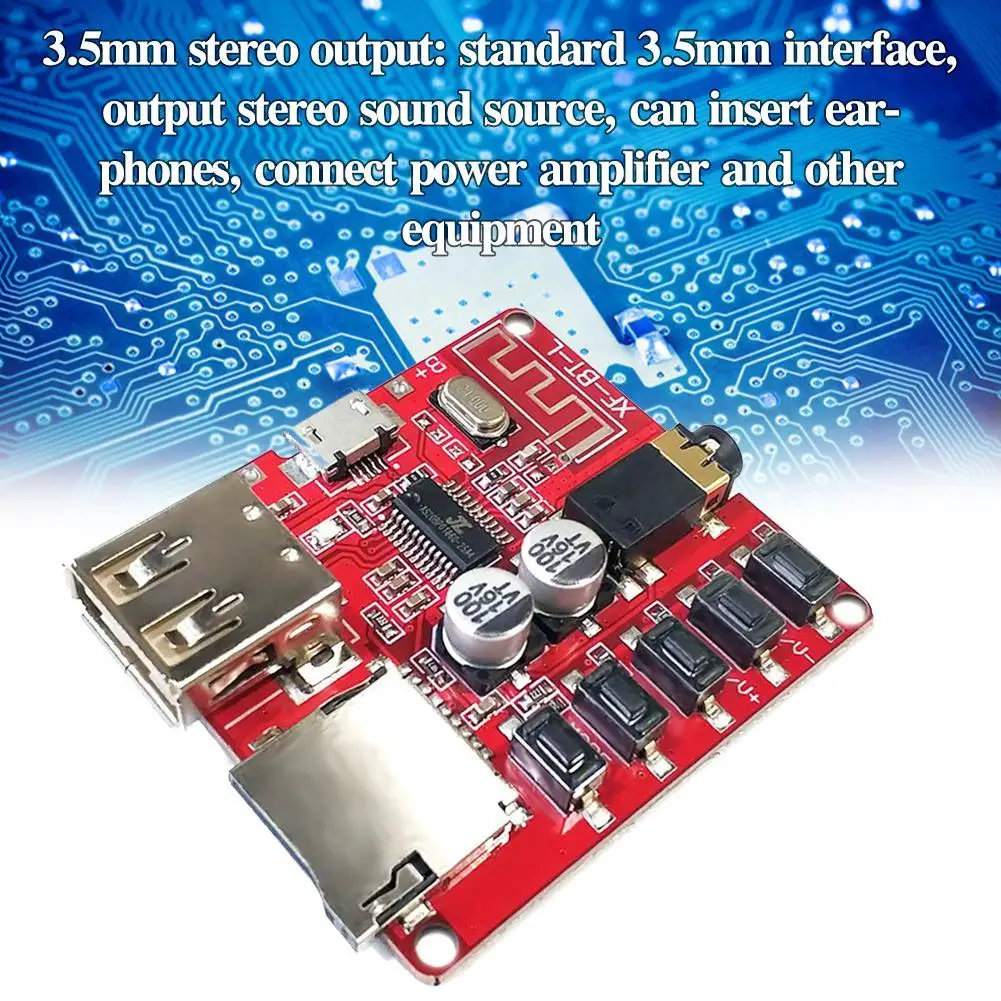 

1Pcs Mp3 Bluetooth Audio Module Bluetooth Speaker Lossless Decoder Board Modification Receiving Amplifier Diy Car Board Spe C2H7