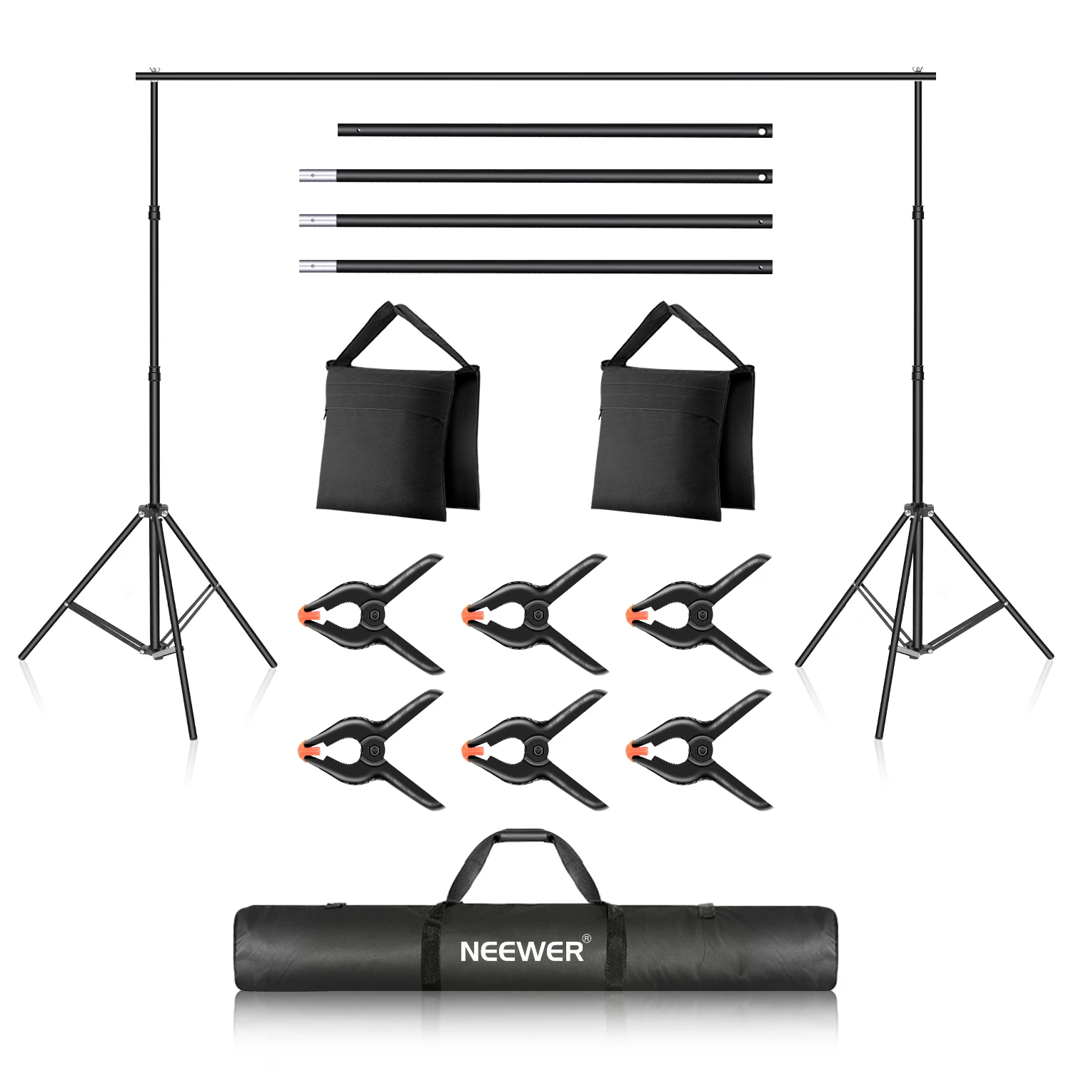 Neewer Photo Studio 10ft/3m Wide Cross Bar 7ft/2 1 m High Регулируемая подставка для фона Система