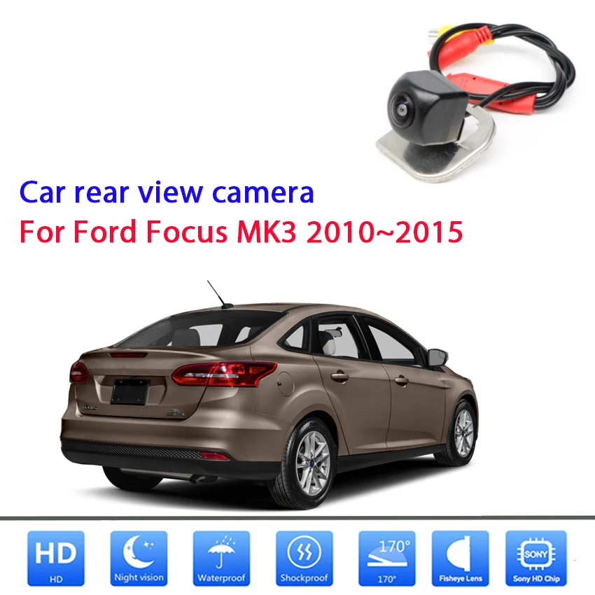 

Камера заднего вида с функцией ночного видения и CCD-матрицей, водонепроницаемая, высокого качества, RCA для Ford Focus MK3, 2010, 2011, 2012, 2013, 2014, 2015