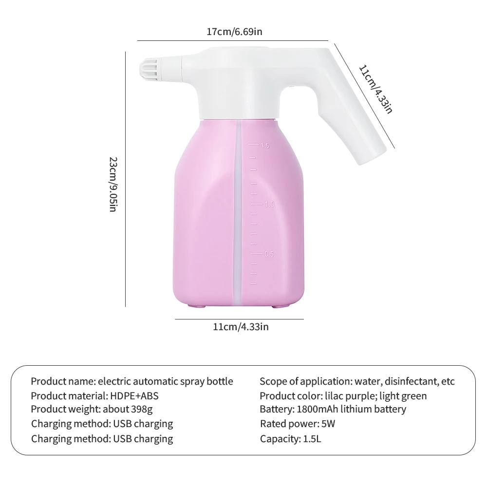 

Automatic Electric Garden Sprayer Electric Plant Mister Spray Bottle Water Sprayer For Flower Plant Garden Sprayer Bottle