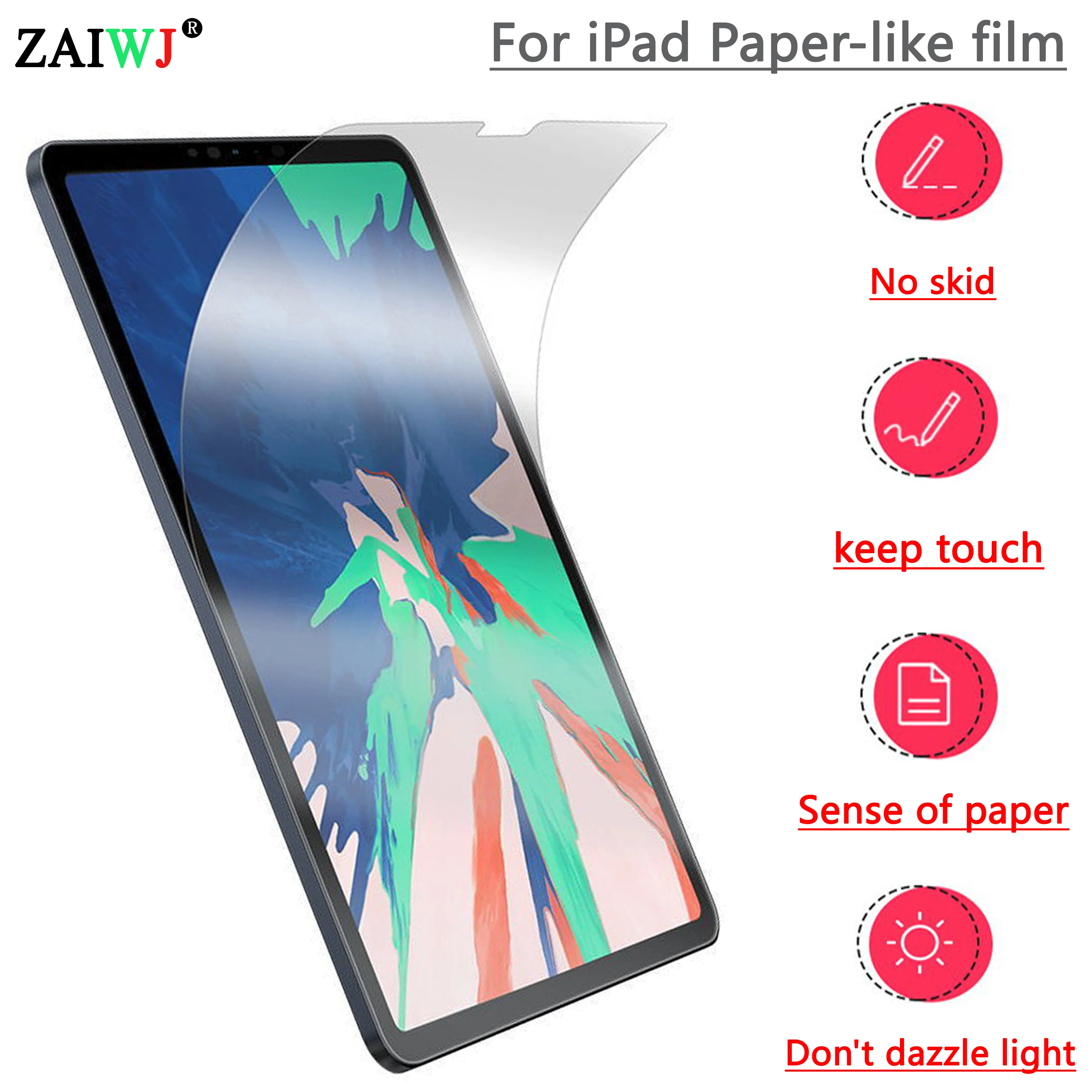 

Paper Screen Protector Like Film Matte PET Anti Glare Painting For iPad mini Air 4 3 2 10.9 2020 10.2 Pro 10.5 11 12.9 9.7 inch