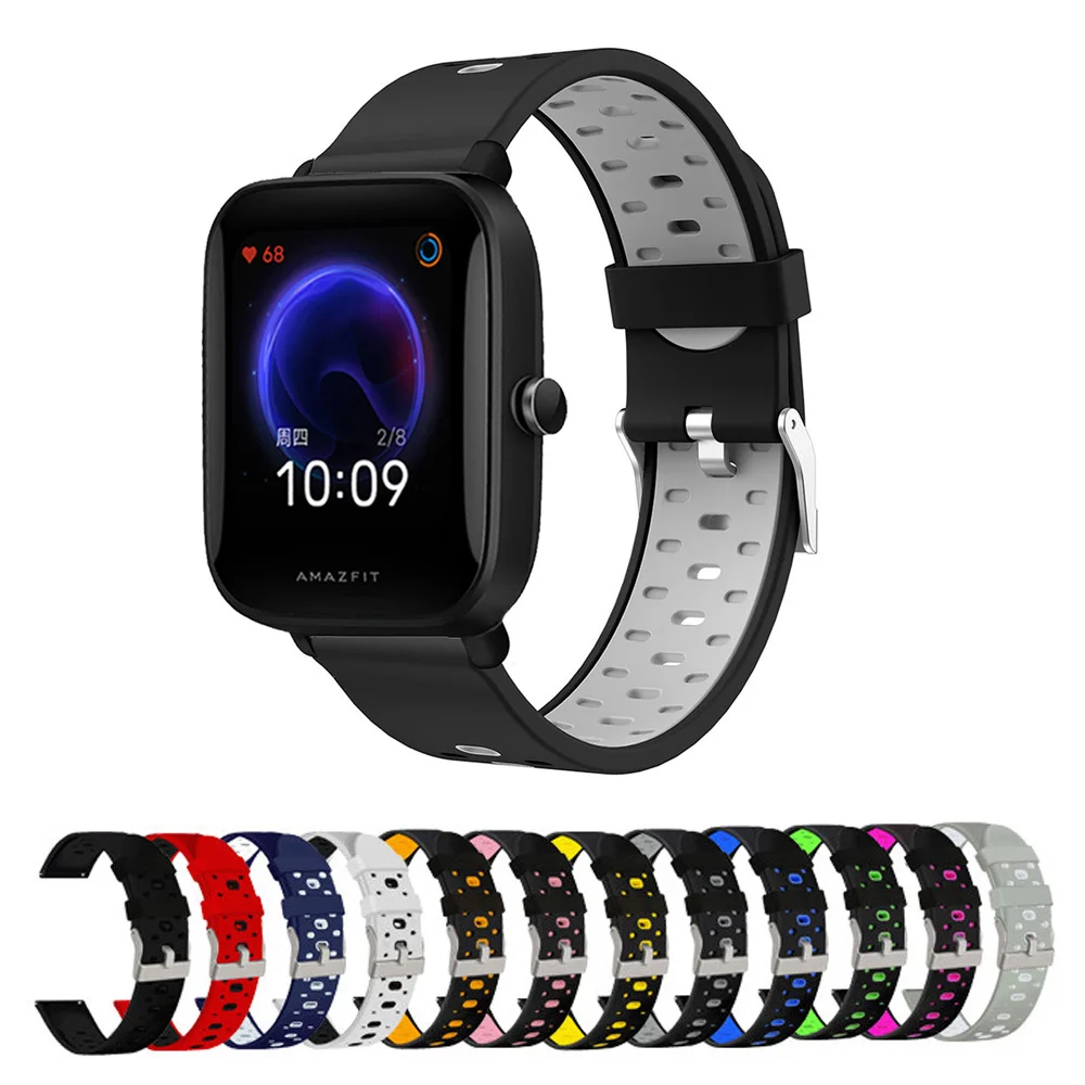 

20MM Replacement Silicone Strap For Huami Amazfit Bip U Pro Smartwatch Sport Bracelet For Amazfit Bip U/Bip S Watchband Ремешок
