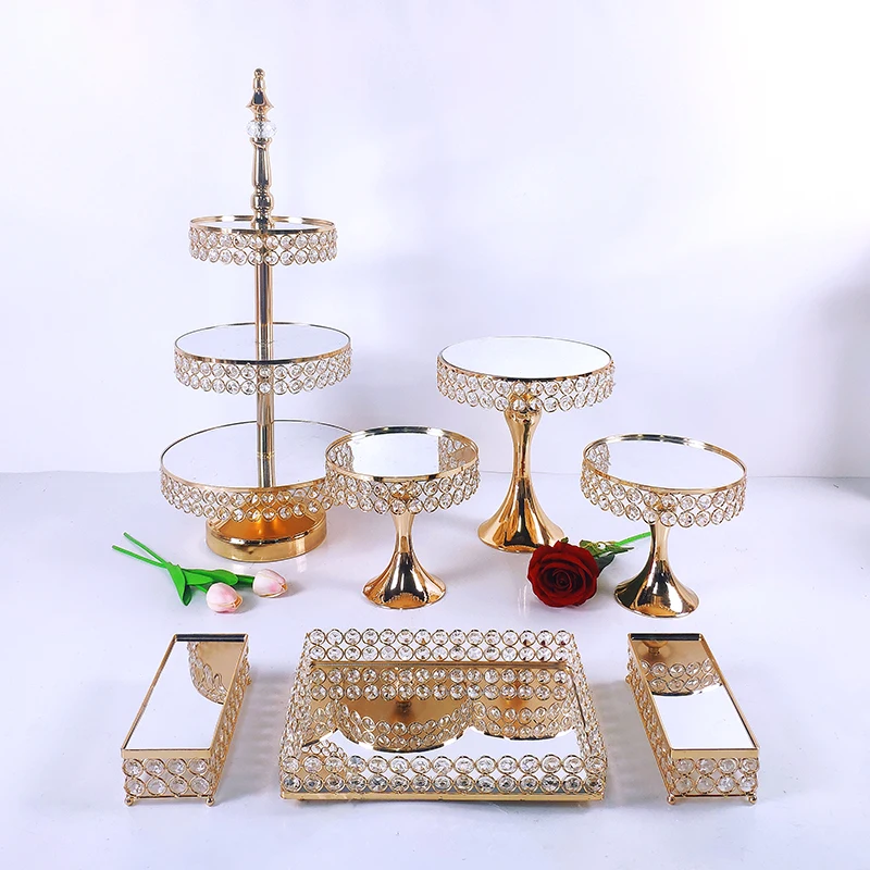 Акриловая зеркальная подставка для украшения свадебной вечеринки 1-14 шт. | Дом и