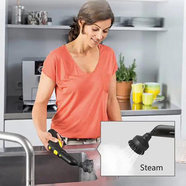 For Karcher SC1 SC2 SC3 SC4 (1 Large 8 Small) Round Brush Cleaning Household Steam Cleaner Nozzle |