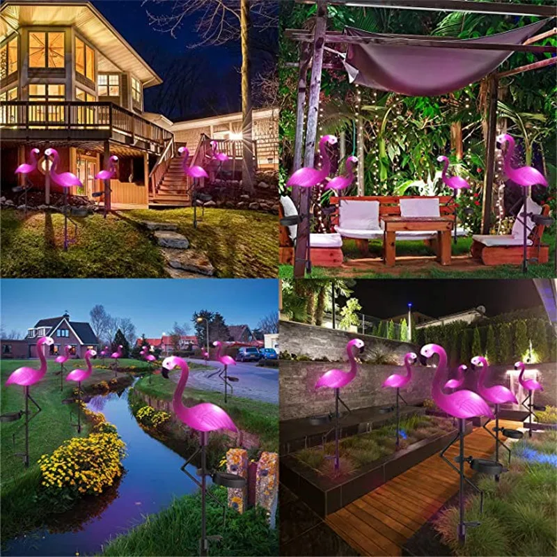 

Garden Decoration Solar LED Flamingo Outdoor Lawn Light IP65 Waterproof Solar Garden Light Garden Wedding Decoration Outdoor