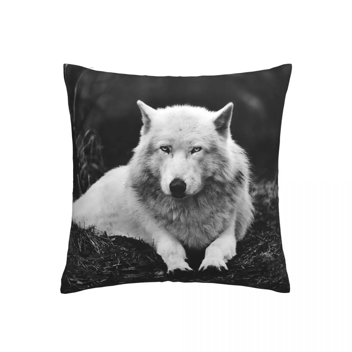 Wolf pillowcase printed cushion cover sofa waist pillow | Дом и сад