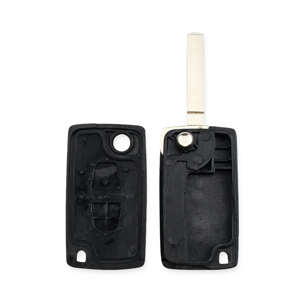 Чехол KEYYOU с 2 кнопками для дистанционного ключа Складной флип-брелок PEUGEOT 107 207 307 407