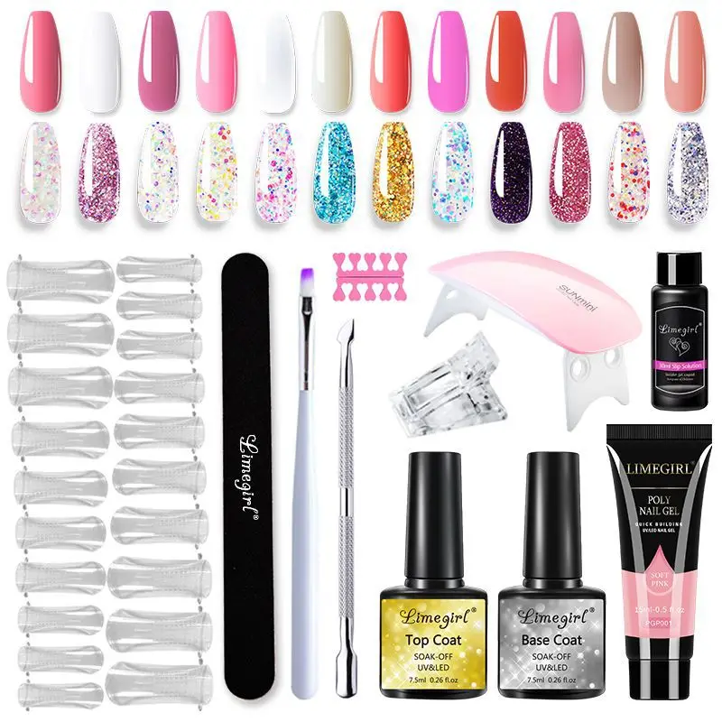 

Manicure Set Tools Extended Glue UV Manicure Lamp Crystal Extended Glue Set Complete Set for Beginners