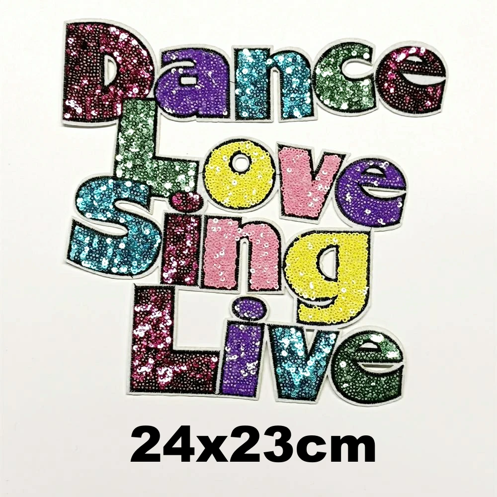 

Design large embroidery big letter cartoon patches for clothing HE-238