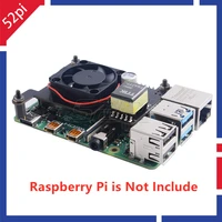 52pi raspberry pi poe hat module with isolated power over ethernet expansion board with cooling fan for raspberry pi 4b 3b