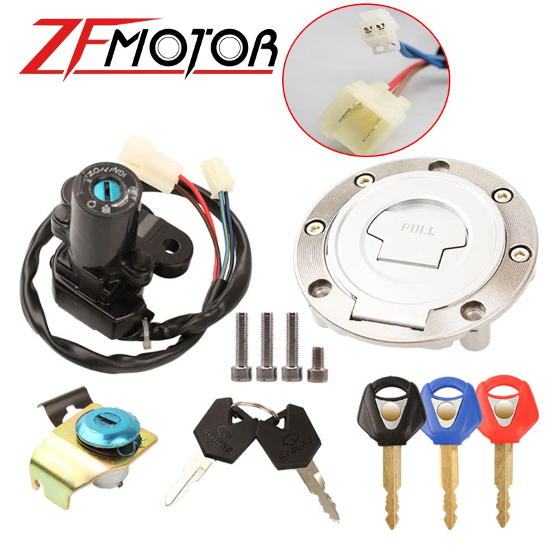 Замок зажигания мотоцикла комплект ключей для топливного газа Yamaha MT03 06-12 YZF R6 R1 XJ6