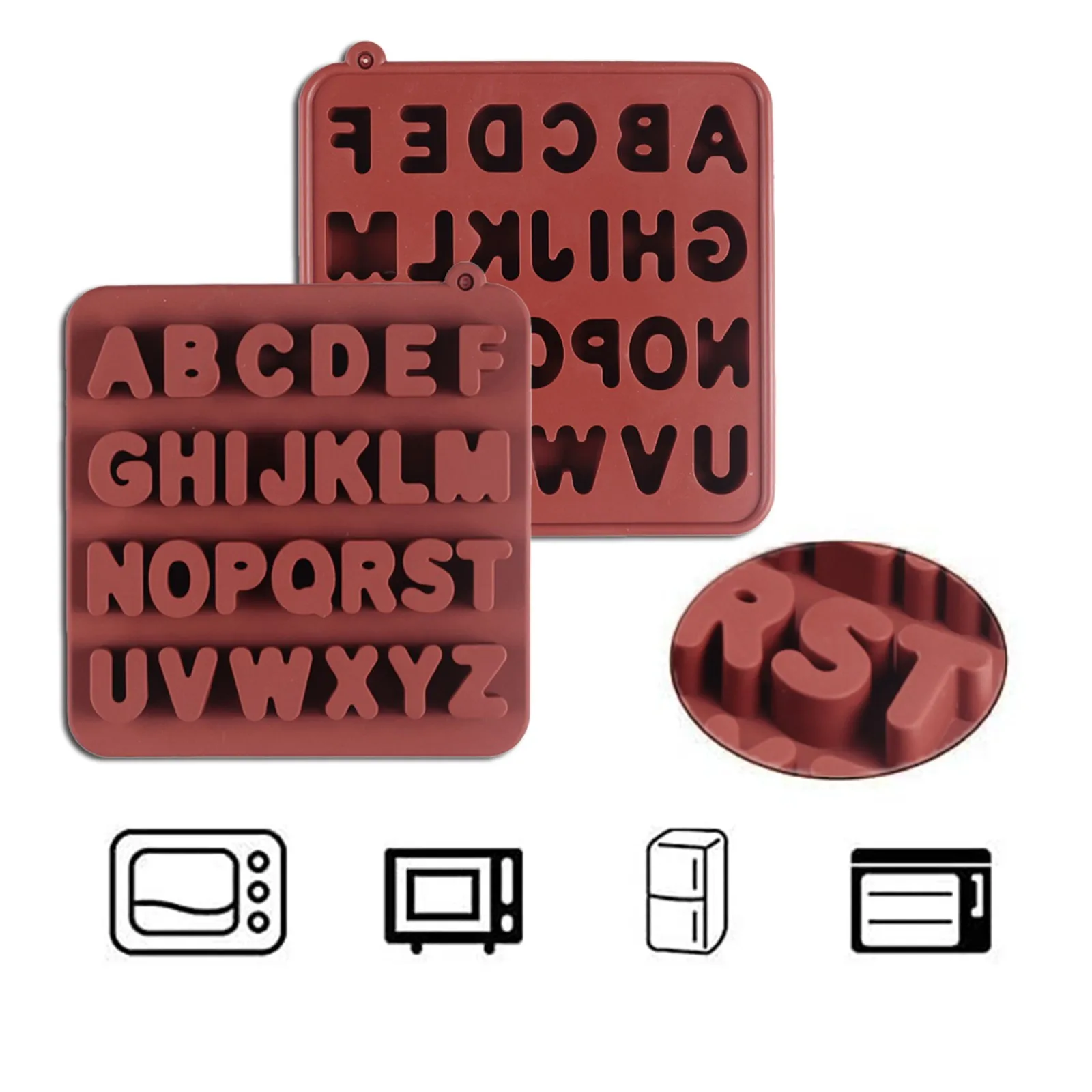 

Small 26 English Alphabet Letters Silicone Chocolate Mold Candy Bar Soap Pan Cake Decorating Tools Molds Baking Accessories